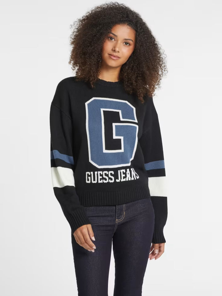 Guess Wool-Blend Logo Sweater