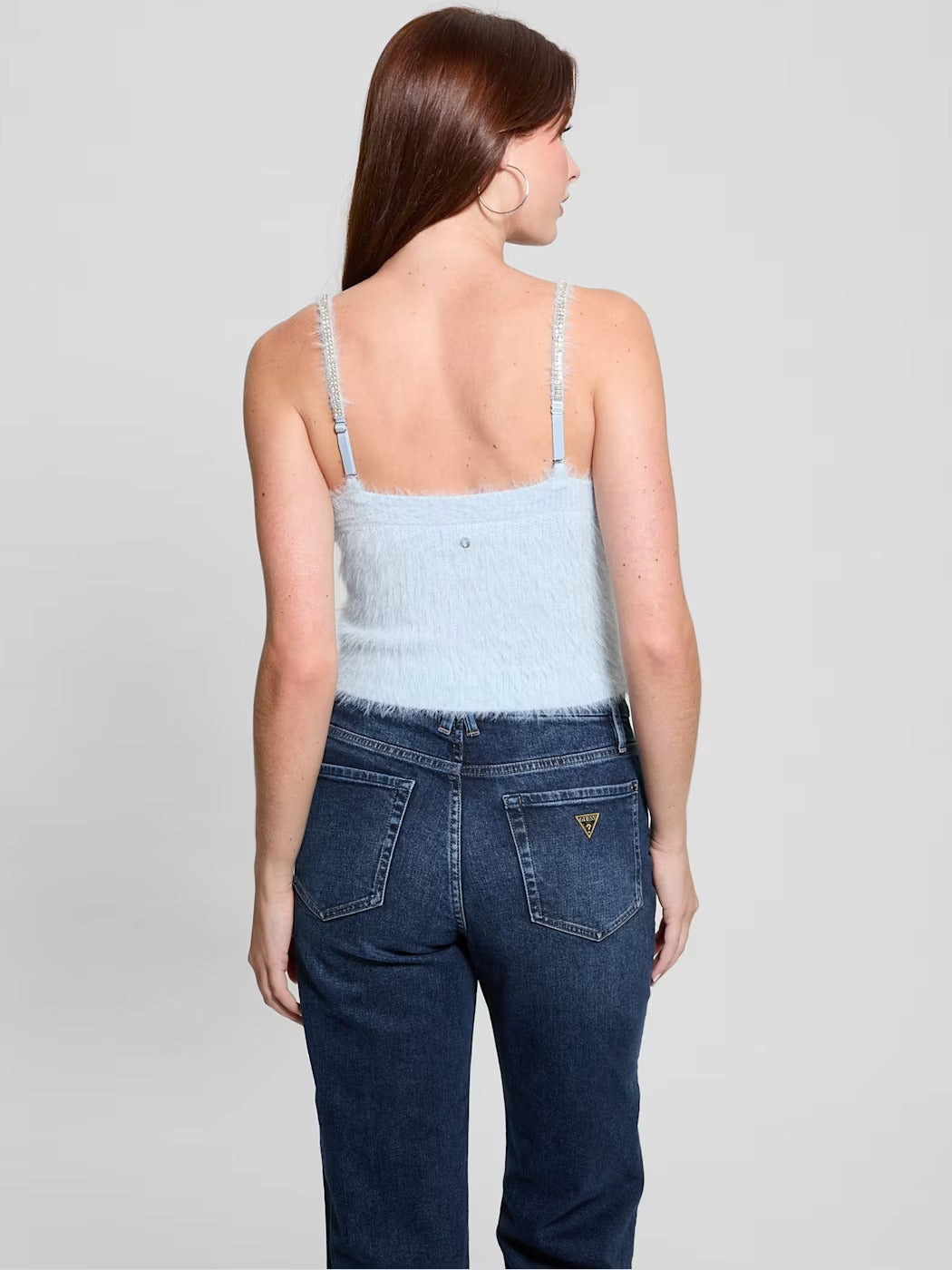 Guess Keyla Fuzzy Sweater Crop Cami