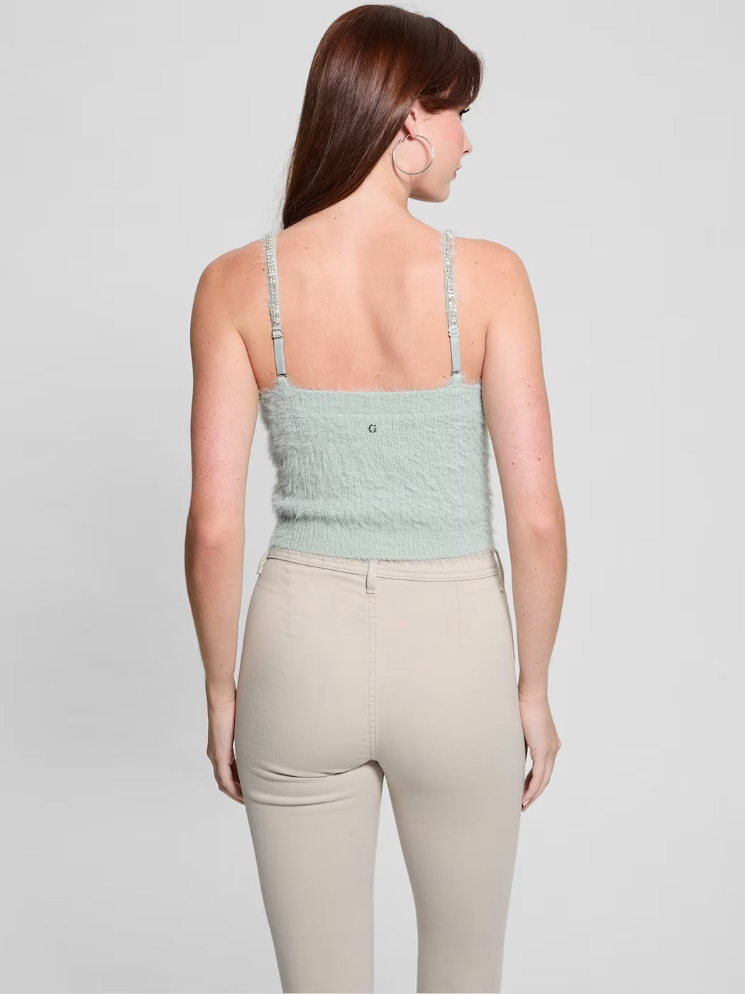 Guess Keyla Fuzzy Sweater Crop Cami