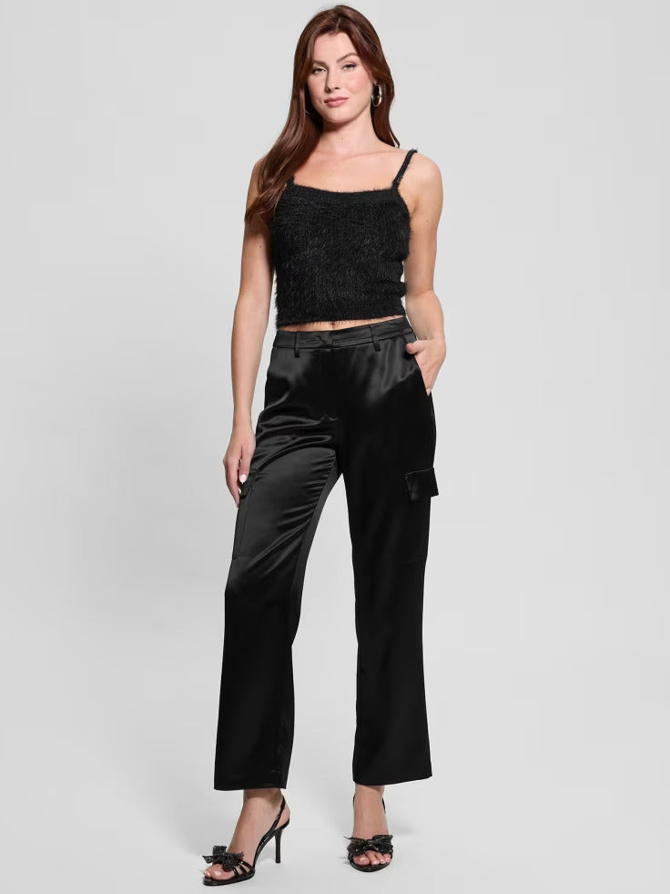 Guess Keyla Fuzzy Sweater Crop Cami