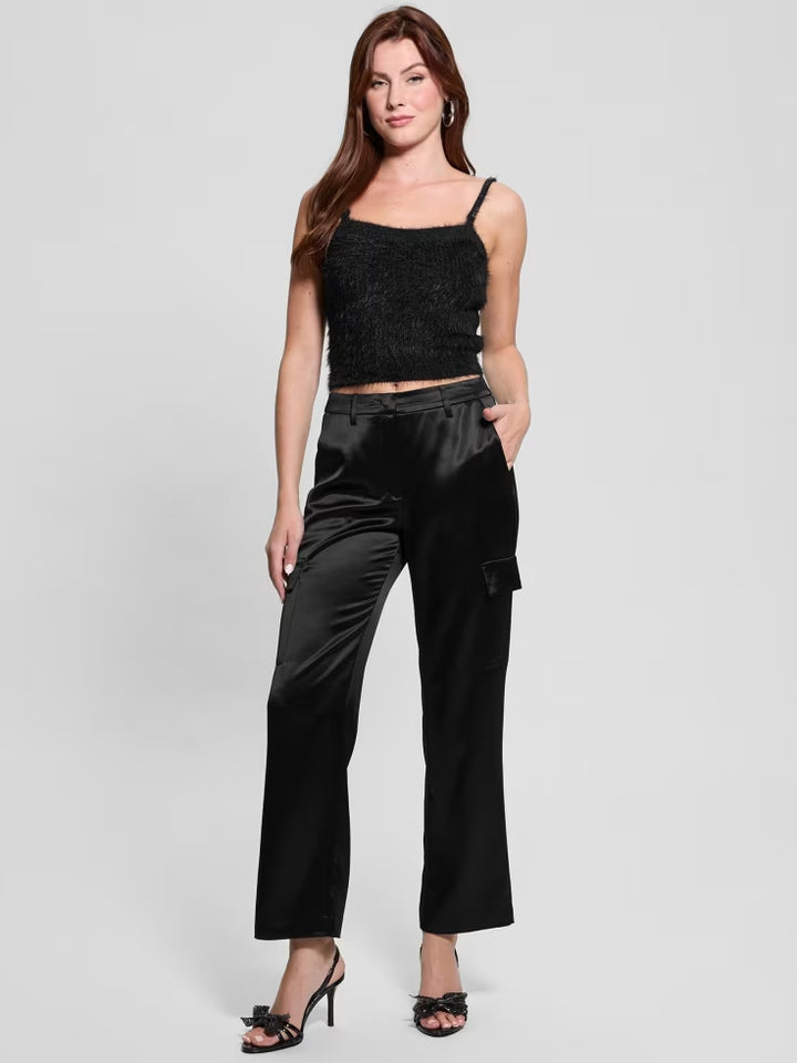 Guess Keyla Fuzzy Sweater Crop Cami
