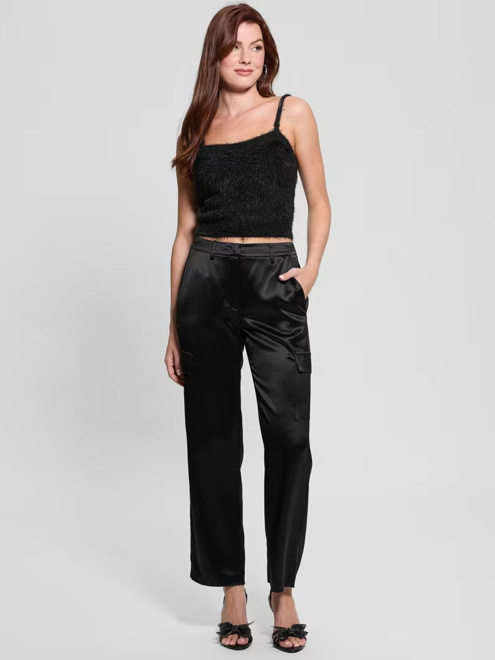Guess Keyla Fuzzy Sweater Crop Cami