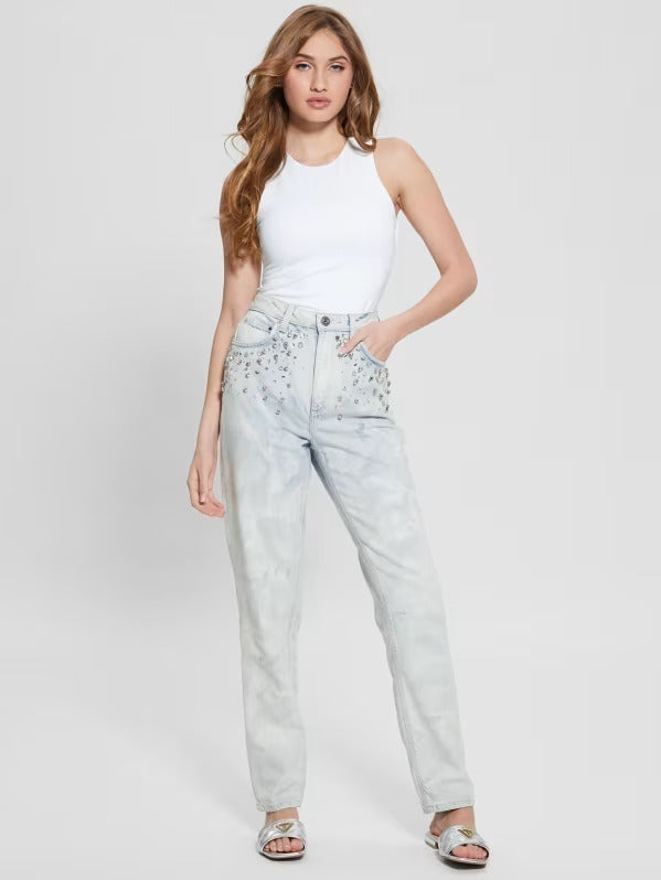 Guess Mom Rhinestone Jeans