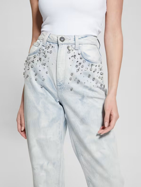 Guess Mom Rhinestone Jeans