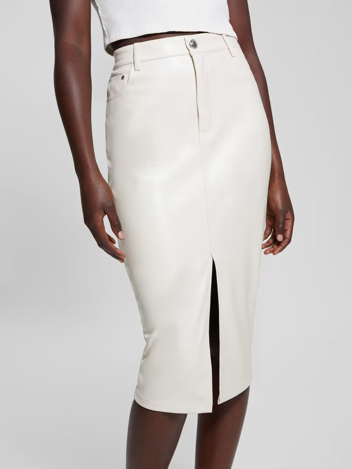 Guess Celine Faux-Leather Skirt