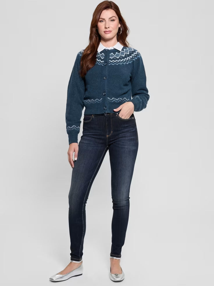 Guess Crop Wool-Blend Cardigan