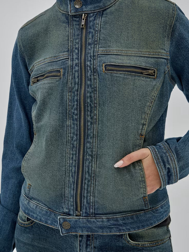 GUESS Originals Moto Zip Up Jacket