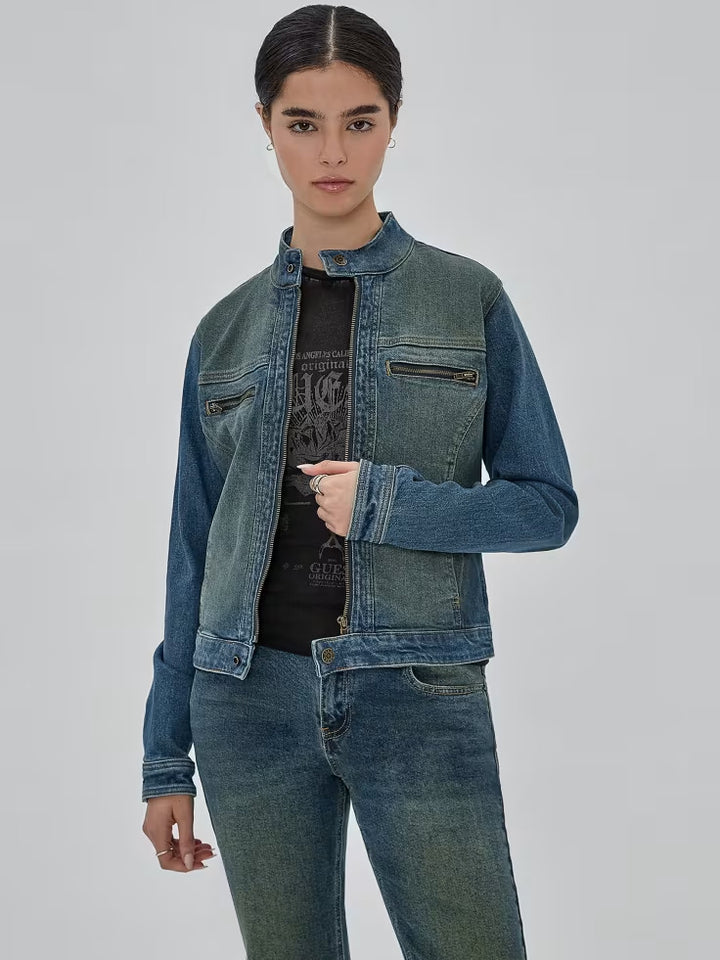 GUESS Originals Moto Zip Up Jacket