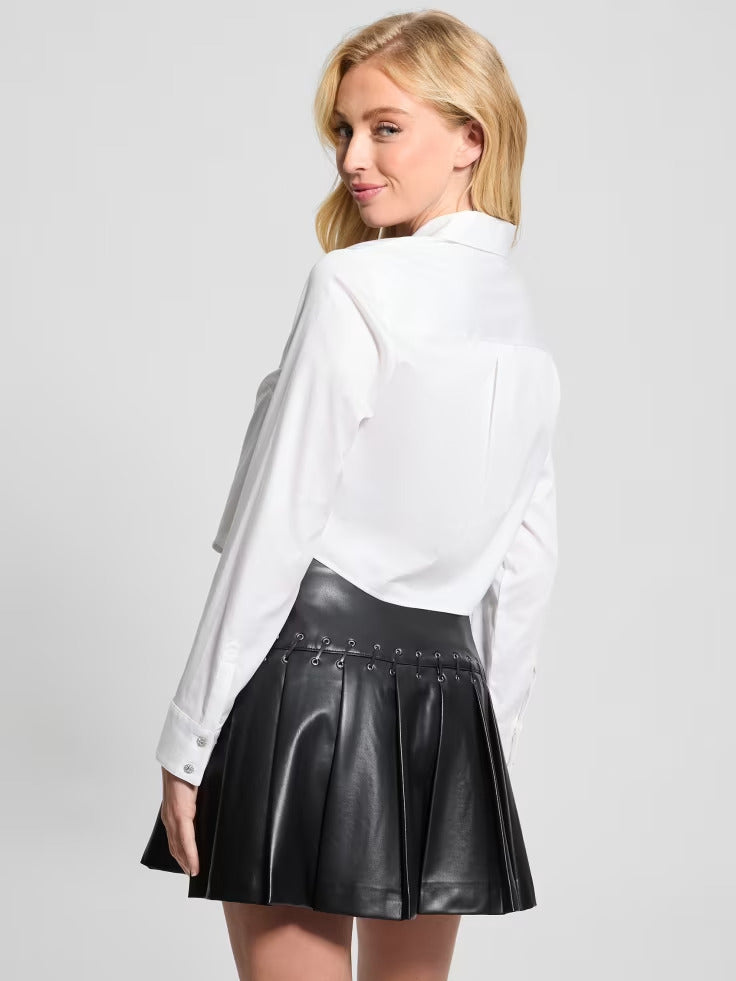 Guess Sami Cropped Button-Up Top