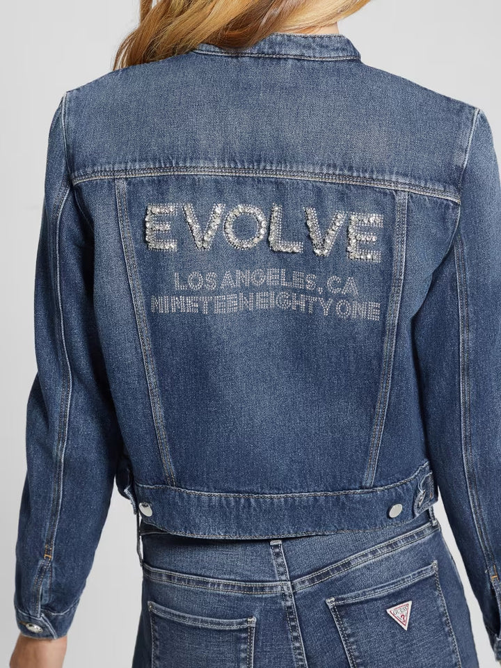Guess Eco Delya Butterfly Denim Jacket