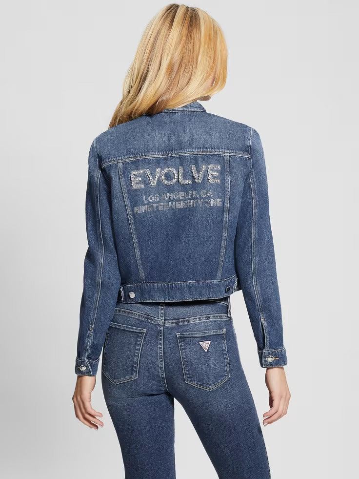 Guess Eco Delya Butterfly Denim Jacket