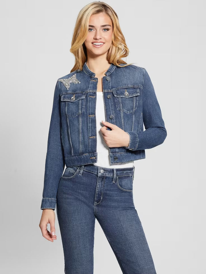 Guess Eco Delya Butterfly Denim Jacket