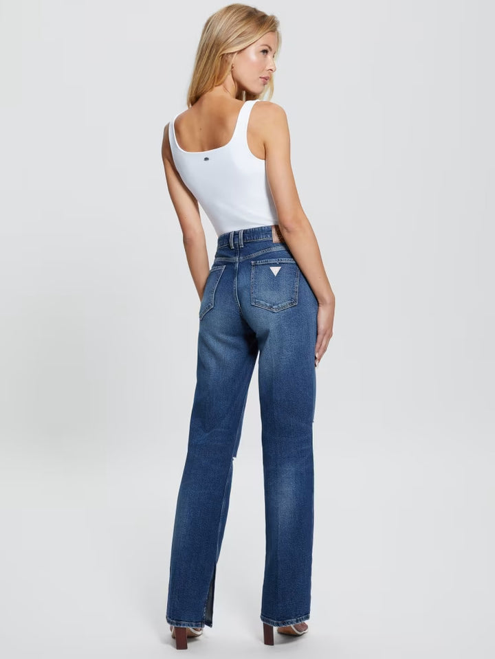 Guess Eco Paulette Flare Split Denim Pants