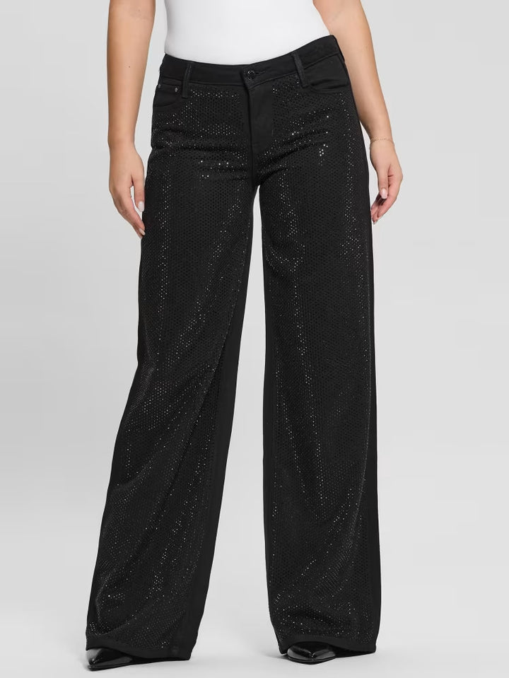 Guess Rhinestone Sexy Palazzo Pants