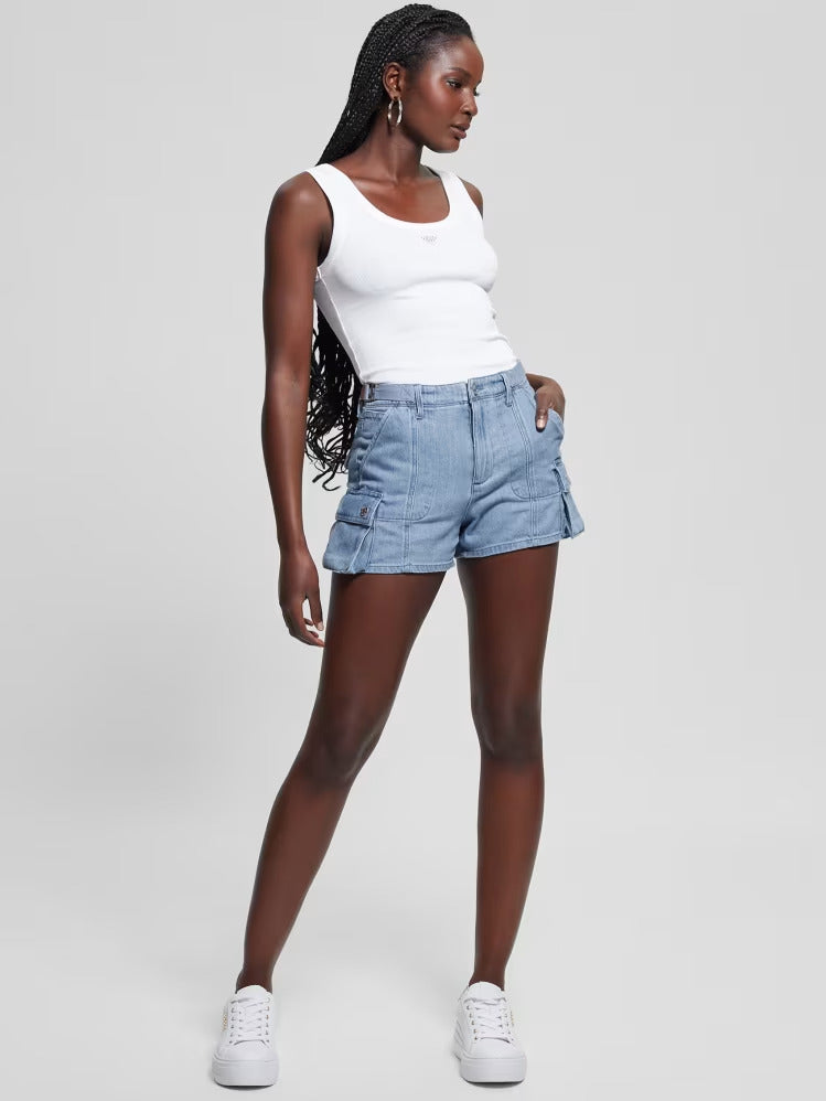 Guess Amara Cargo Denim Shorts