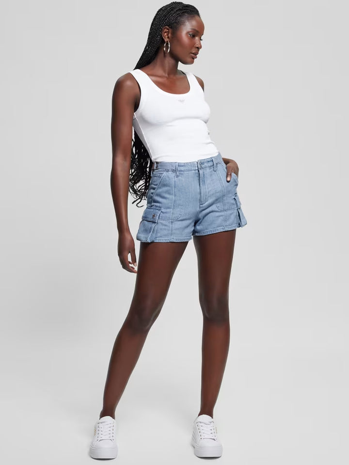 Guess Amara Cargo Denim Shorts