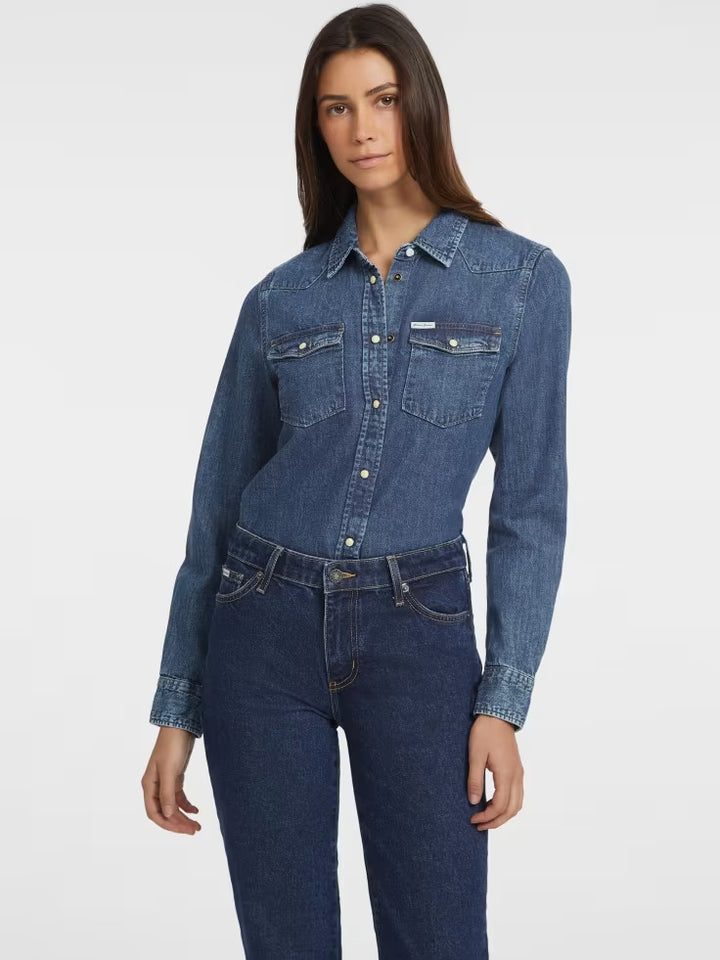 Guess Slim Long-Sleeve Denim Shirt