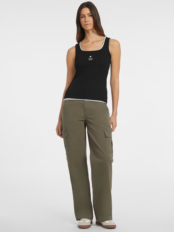 Guess Slim Embroidered Star Tank