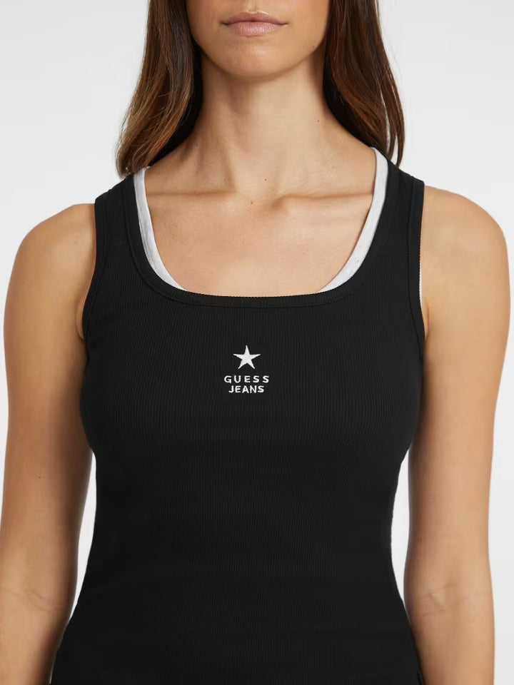 Guess Slim Embroidered Star Tank