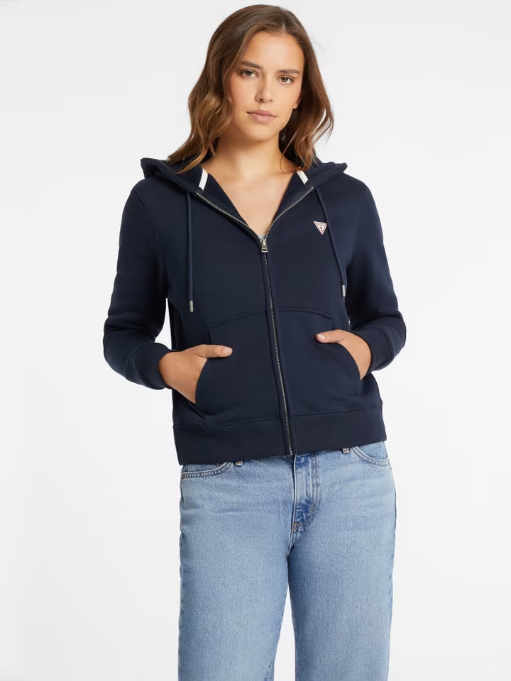 Guess Mini Patch Zip-Up Sweatshirt