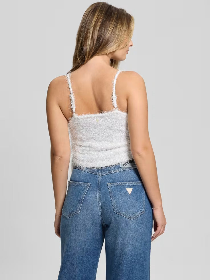 Guess Shirr Eyelash Drawstring Cami