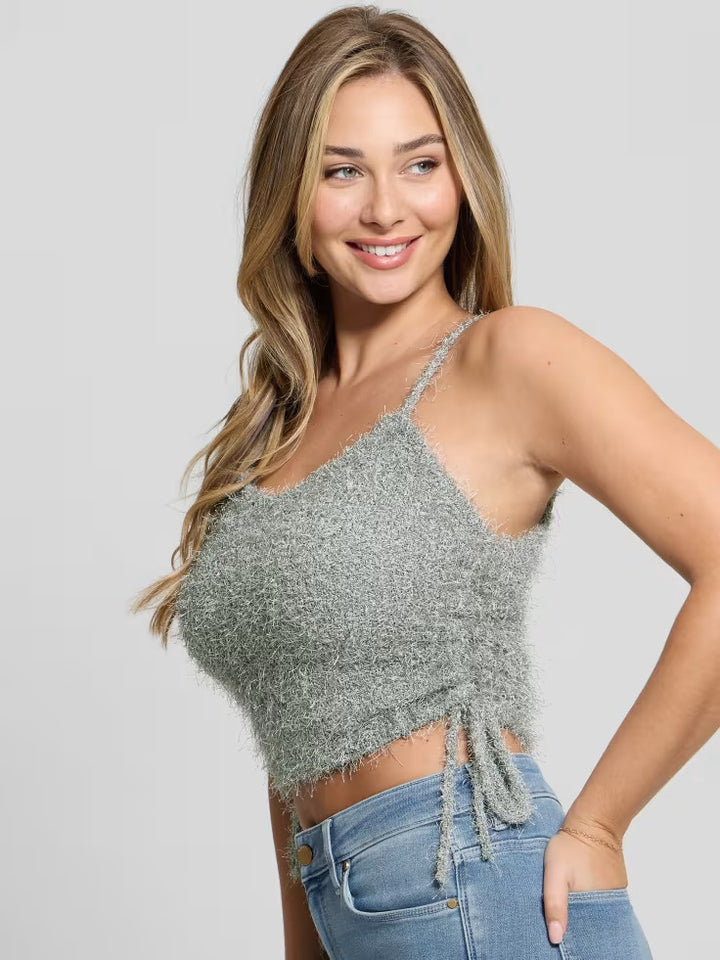 Guess Shirr Eyelash Drawstring Cami