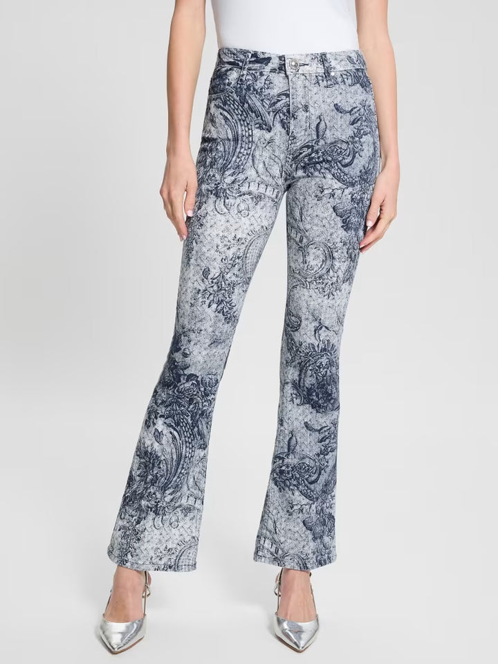 Guess Printed Sexy Flare Jeans
