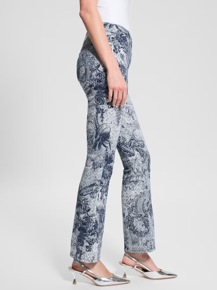 Guess Printed Sexy Flare Jeans