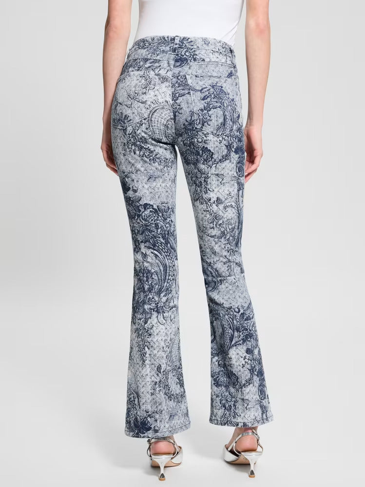 Guess Printed Sexy Flare Jeans