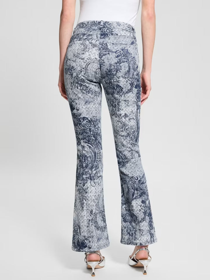 Guess Printed Sexy Flare Jeans