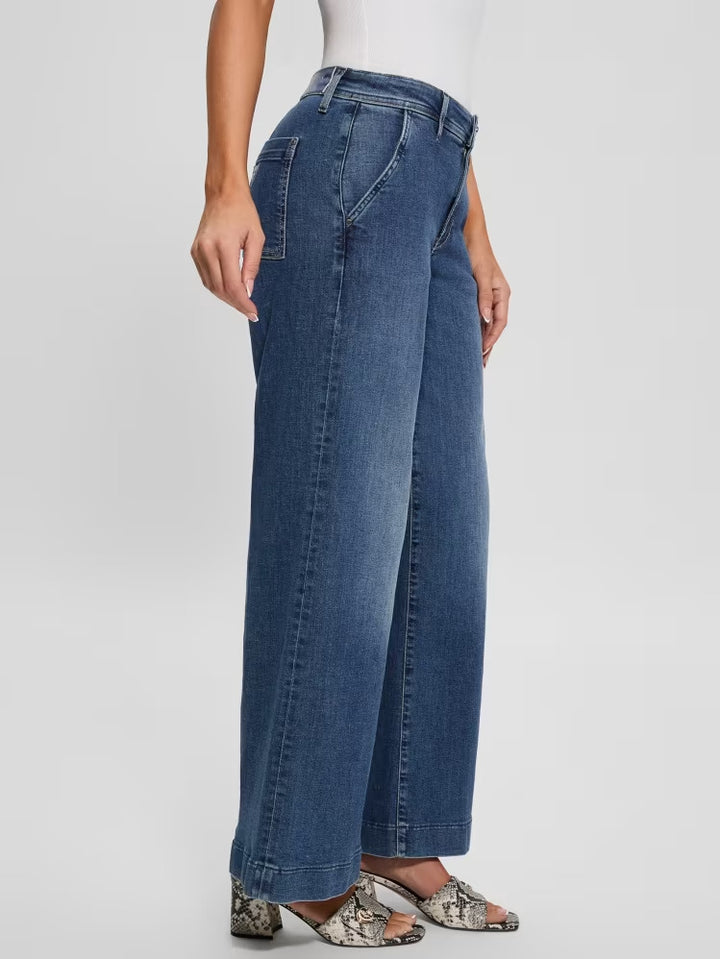 Guess Eco Zoya Cropped Wide Jeans
