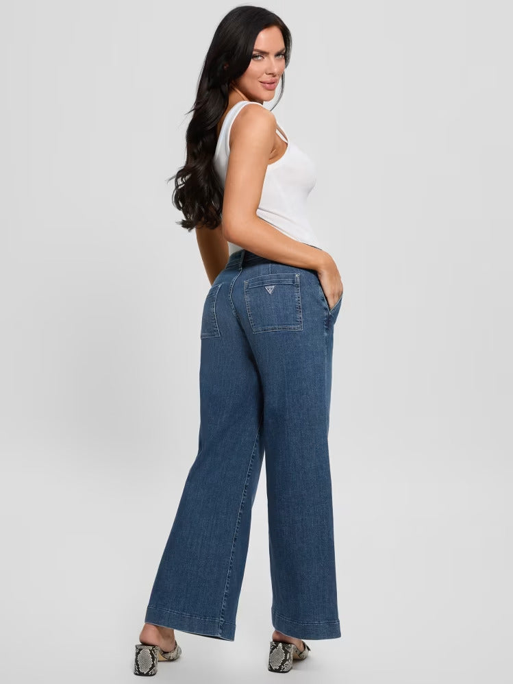 Guess Eco Zoya Cropped Wide Jeans
