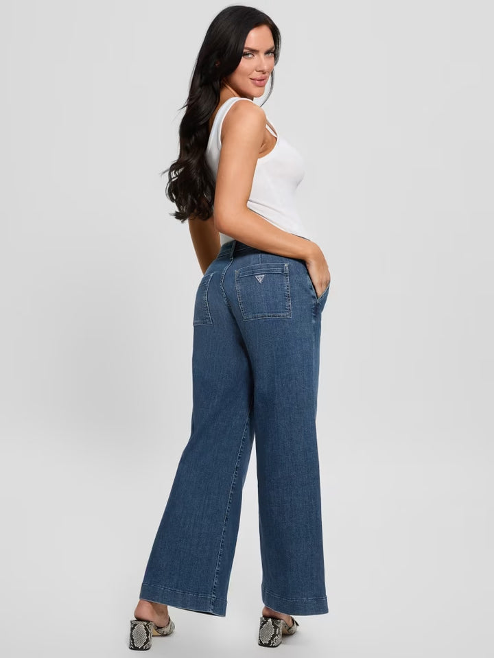 Guess Eco Zoya Cropped Wide Jeans