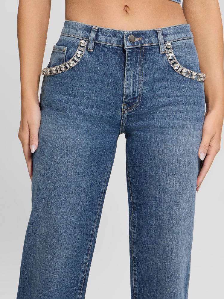 Guess Daisy Rhinestone Pocket Jeans