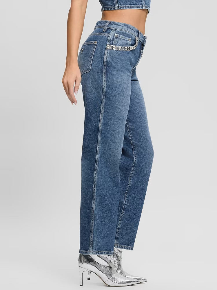 Guess Daisy Rhinestone Pocket Jeans
