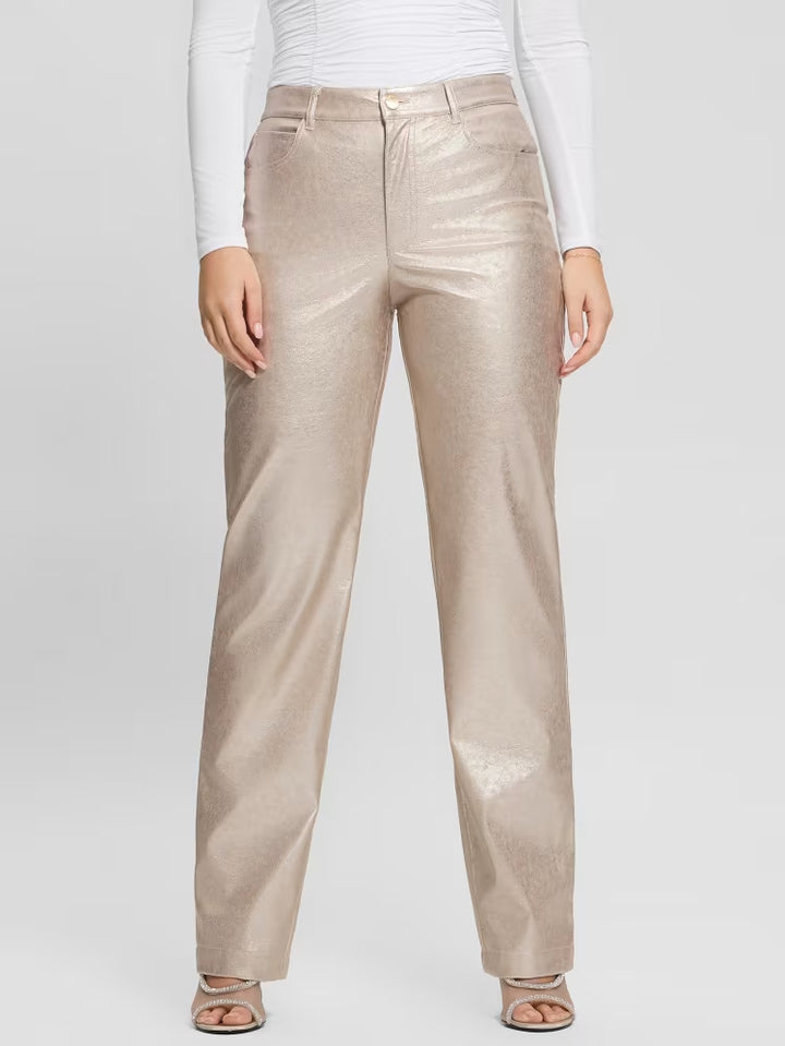Guess Ambra Metallic Faux-Leather Pants