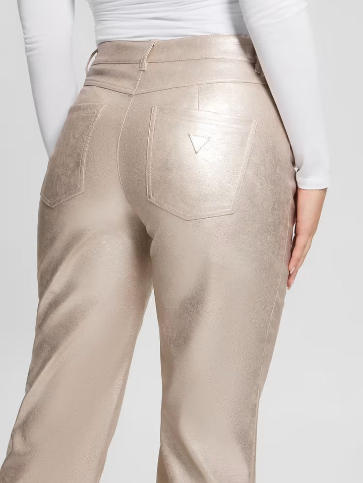 Guess Ambra Metallic Faux-Leather Pants