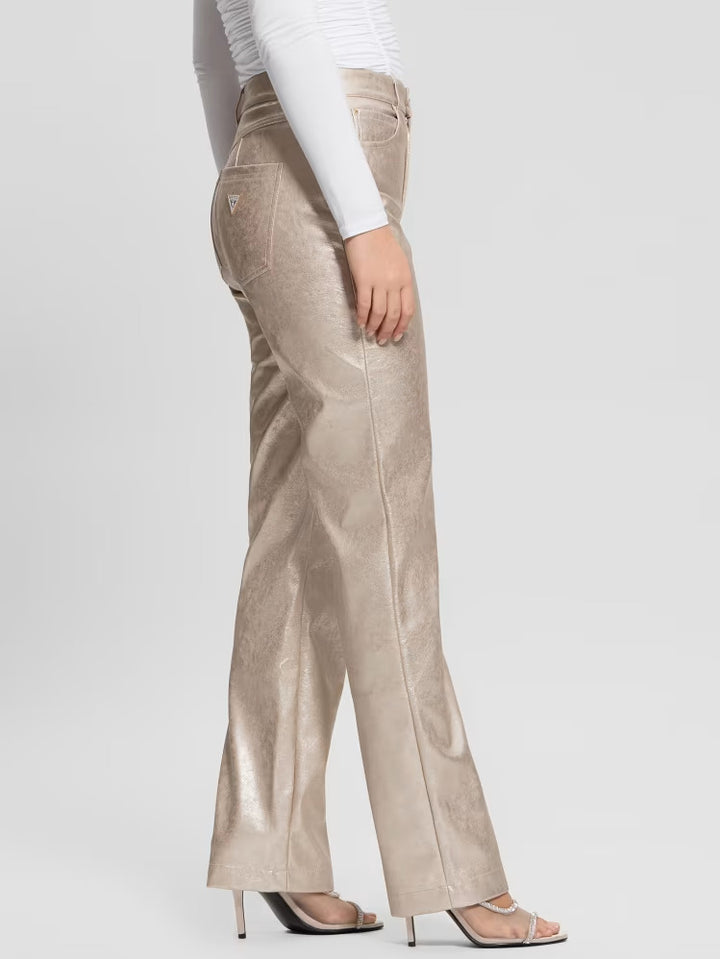 Guess Ambra Metallic Faux-Leather Pants