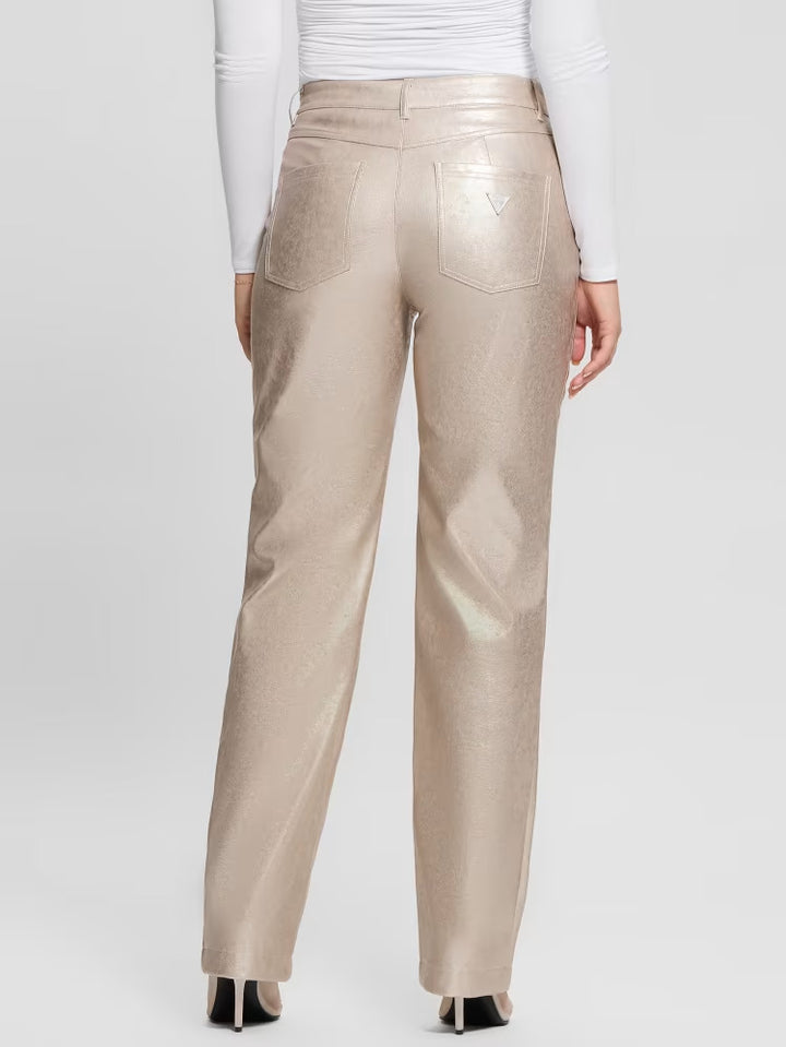 Guess Ambra Metallic Faux-Leather Pants