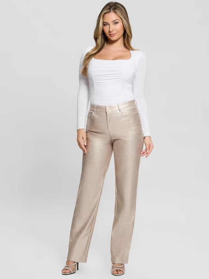 Guess Ambra Metallic Faux-Leather Pants