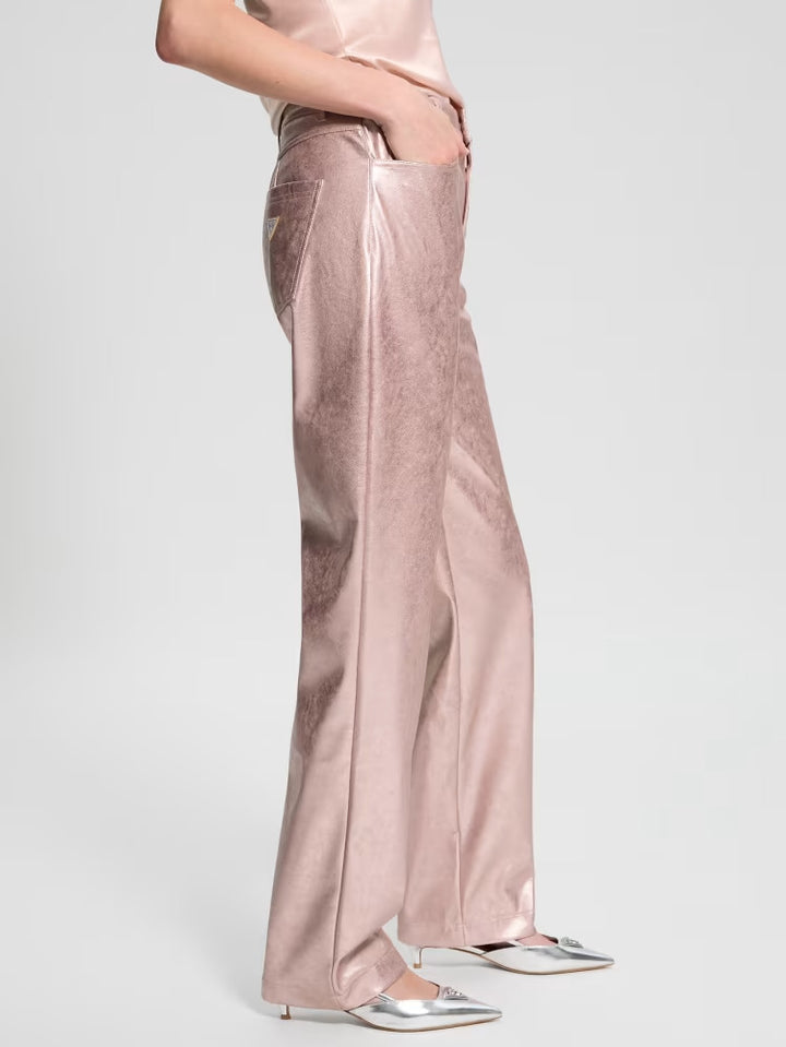 Guess Ambra Metallic Faux-Leather Pants