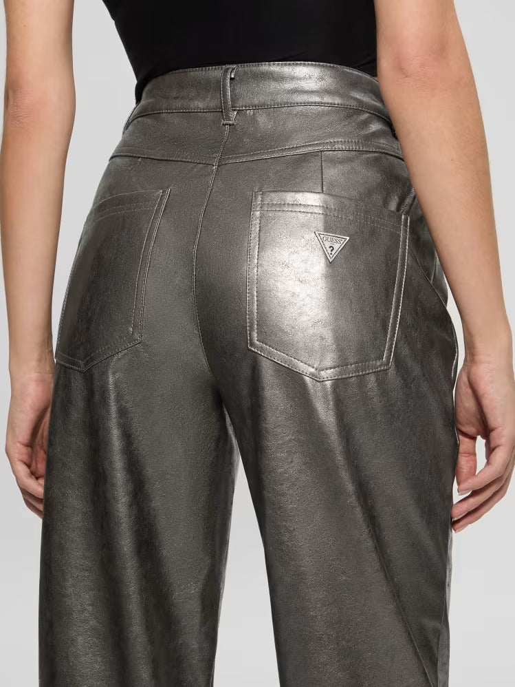 Guess Ambra Metallic Faux-Leather Pants