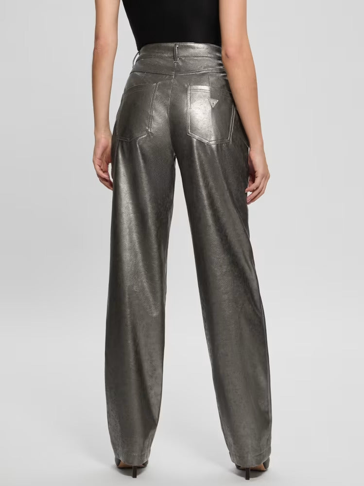 Guess Ambra Metallic Faux-Leather Pants