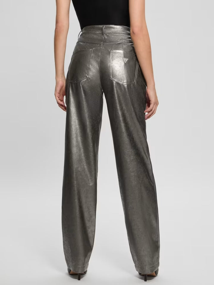 Guess Ambra Metallic Faux-Leather Pants