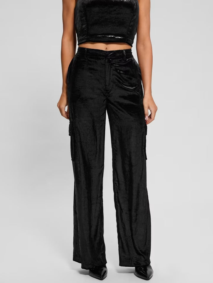Guess Jolie Velvet Cargo Pants