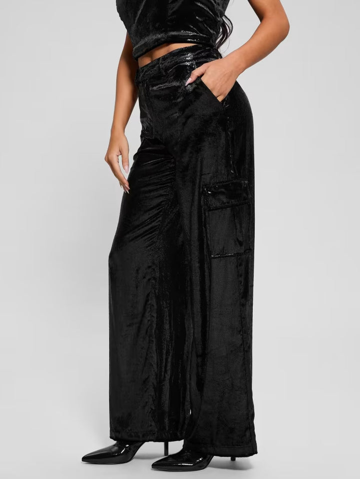 Guess Jolie Velvet Cargo Pants