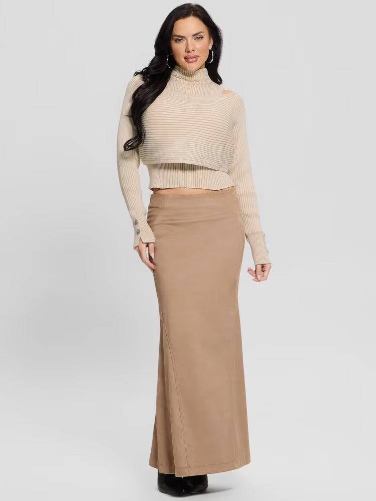 Guess Tarquinia Maxi Faux-Suede Skirt