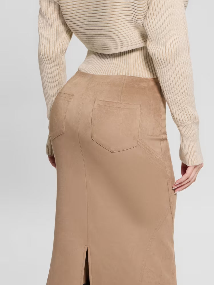 Guess Tarquinia Maxi Faux-Suede Skirt