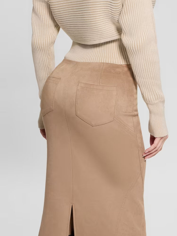 Guess Tarquinia Maxi Faux-Suede Skirt