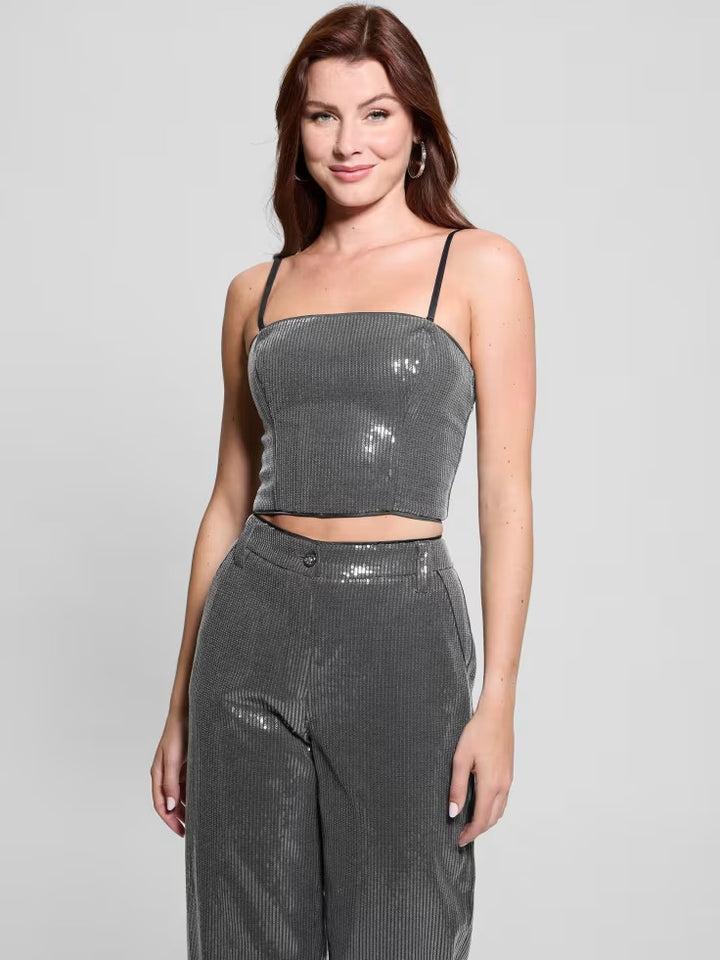 Guess Cassia Sequined Bustier Top